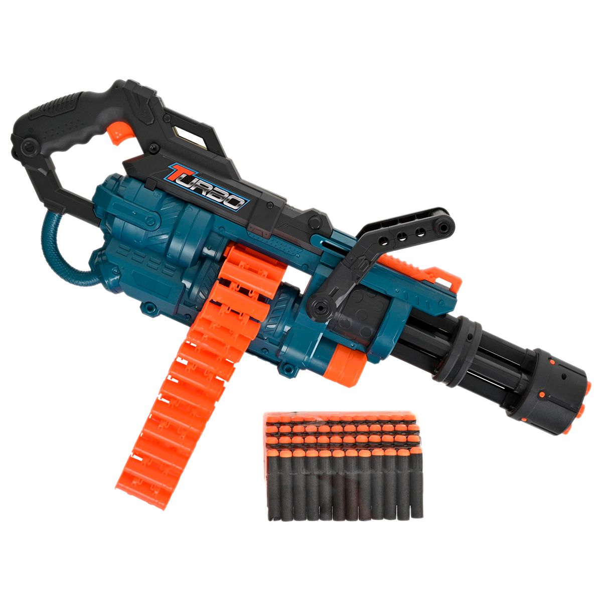 GENERICO - Pistola Minigun Ametralladora 48 Dardos Automática Turbo