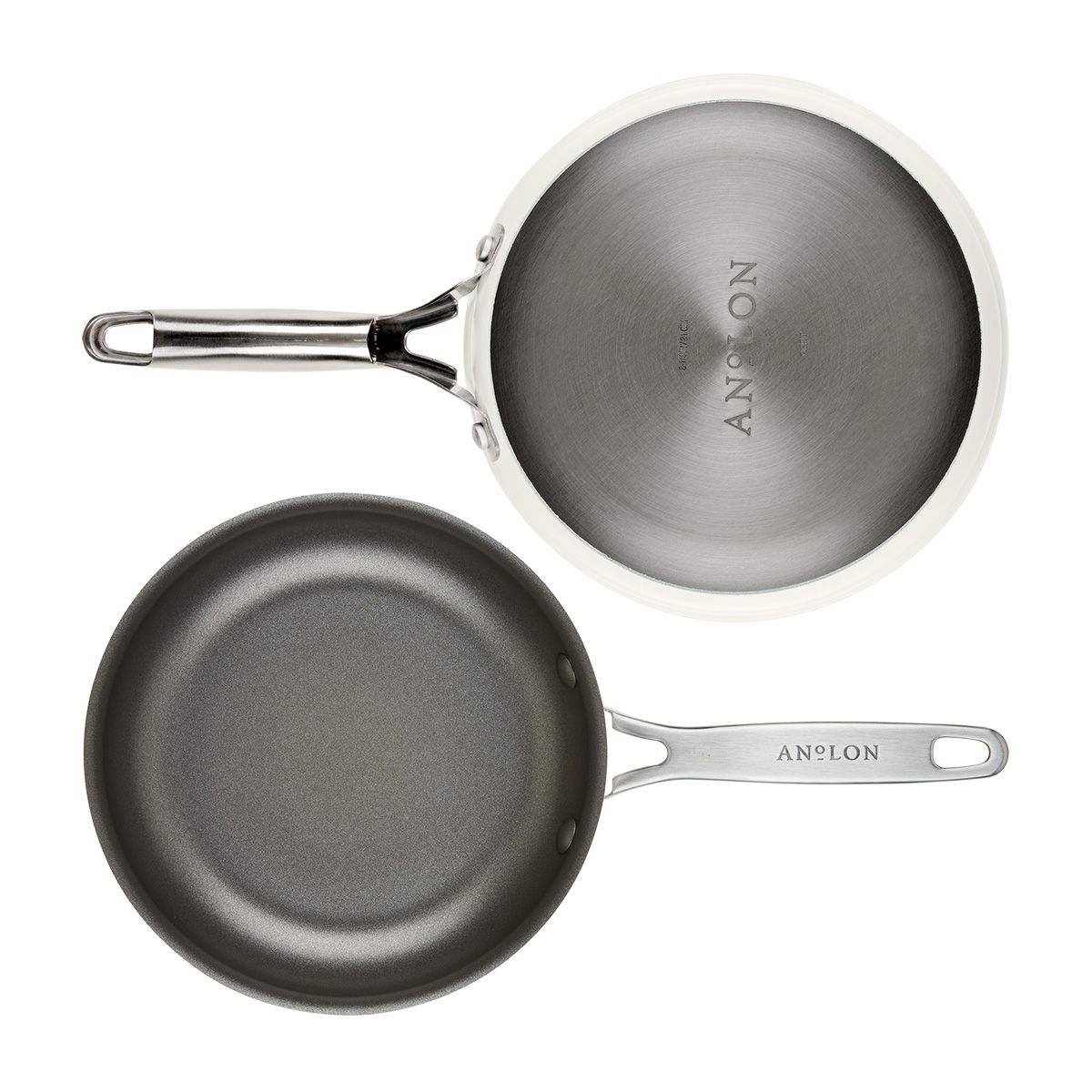 ANOLON - Sartén antiadherente anodizado duro Archieve Anolon 21cm Crema