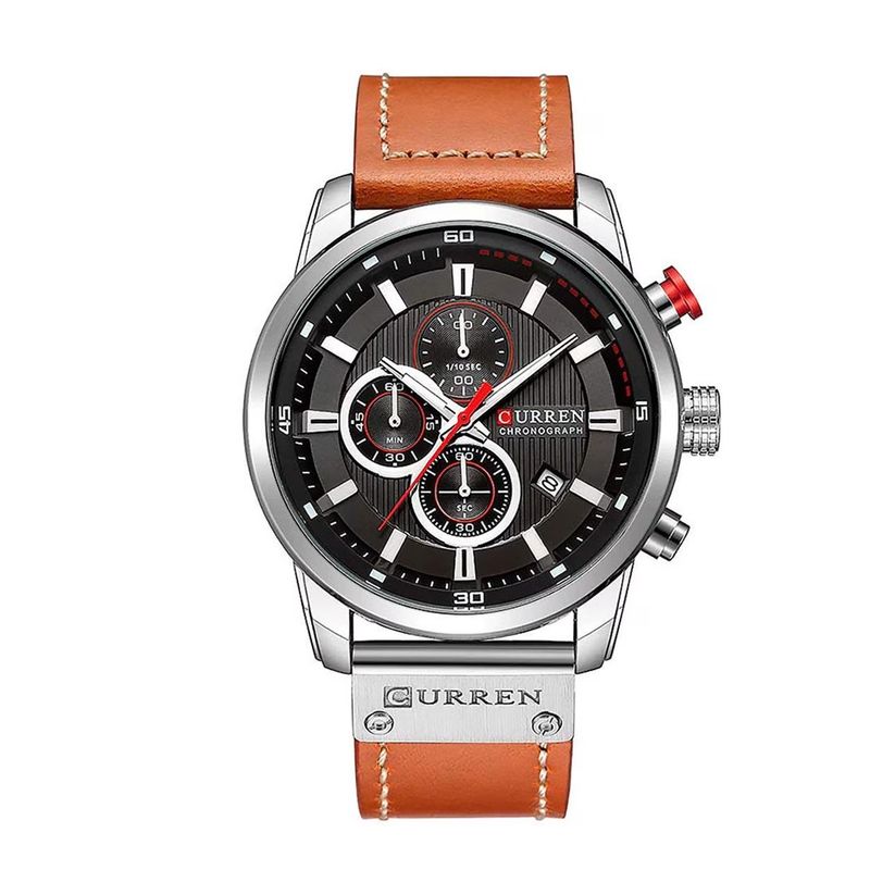 CURREN - Reloj Hombre Curren 8291 Cuarzo Correa De Cuero Lujo