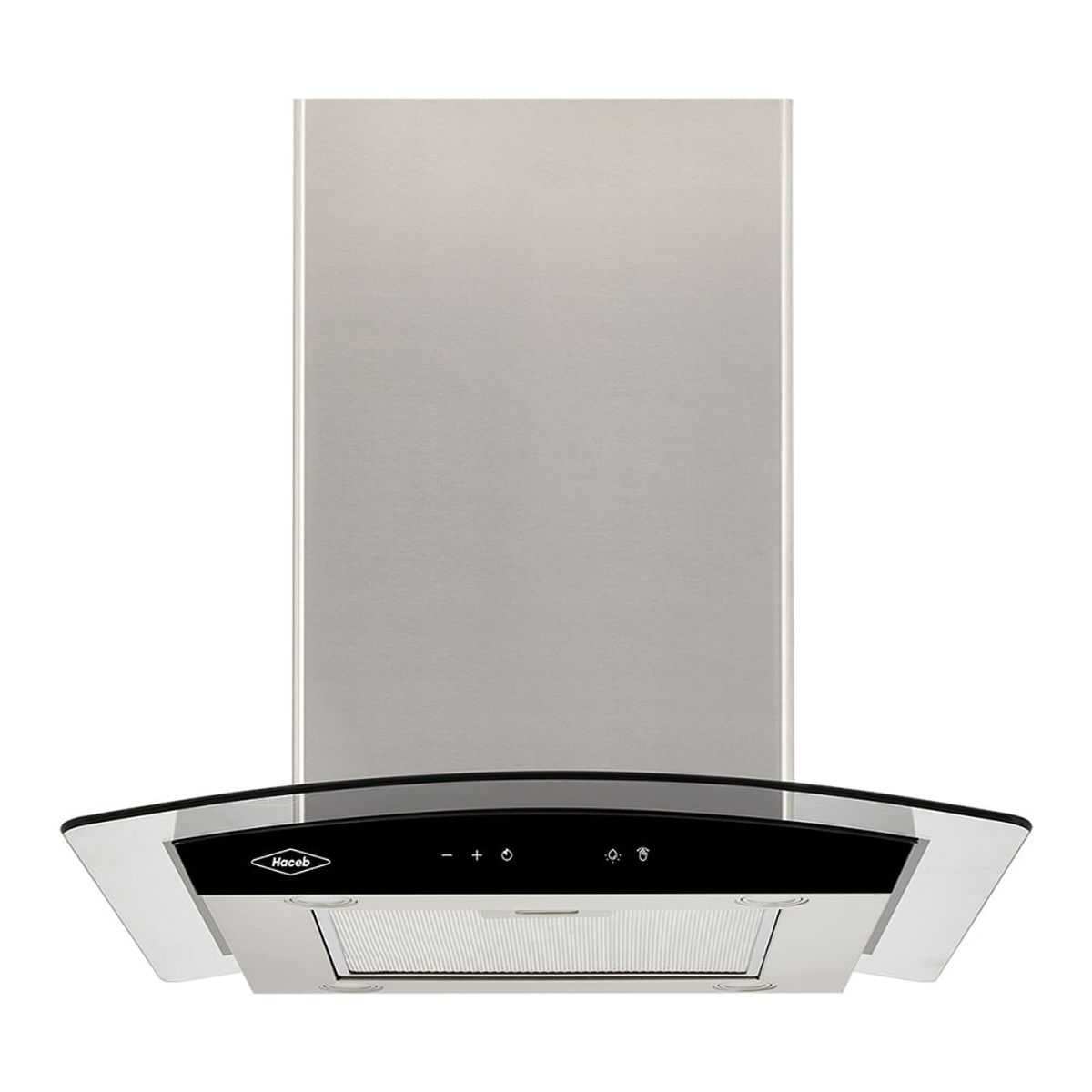 HACEB - Campana isla vidrio inox-negro 60 Cm 3 velocidades