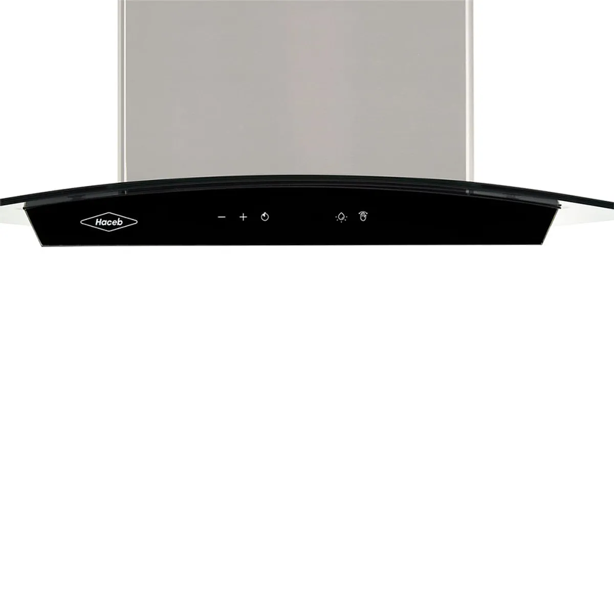 HACEB - Campana isla vidrio inox-negro 60 Cm 3 velocidades