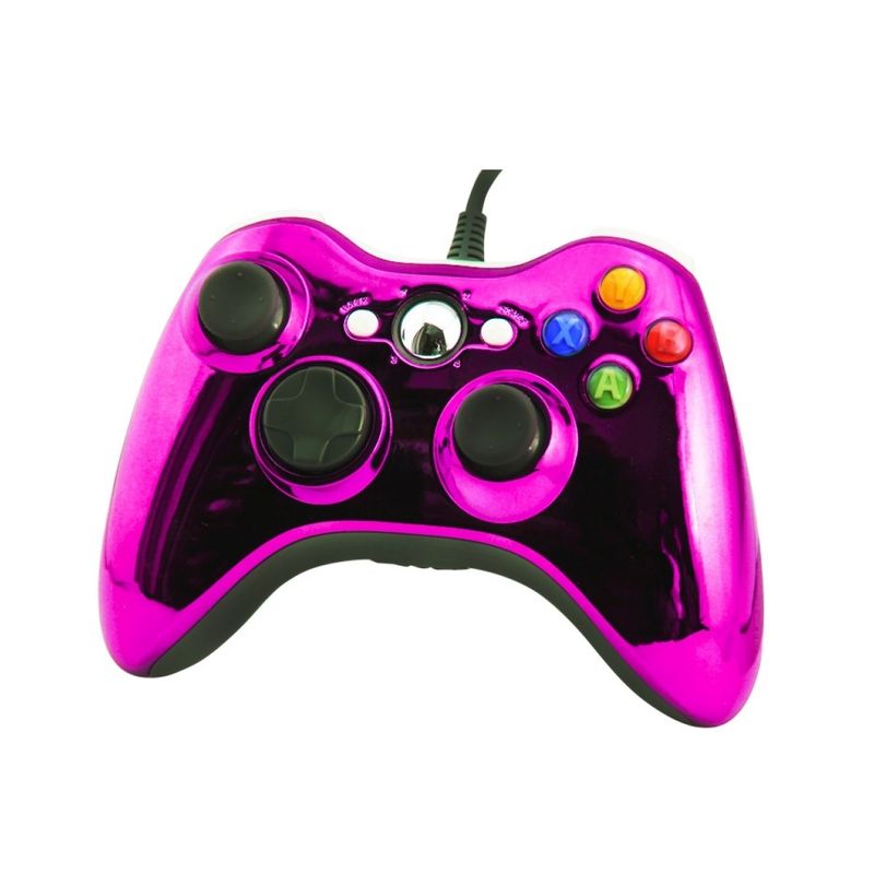 GENERICO - Control Para Xbox 360 Alambrico Metalizado Fucsia
