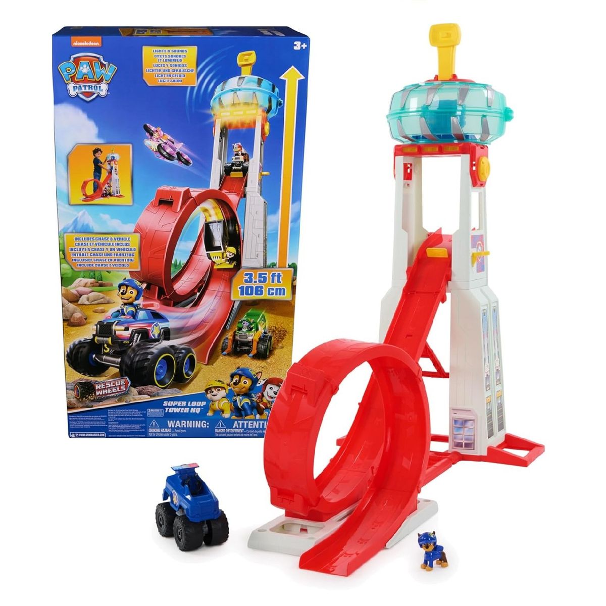 SPIN MASTER - Torre Paw Patrol Rescue Wheels Super Loop Luces Sonidos