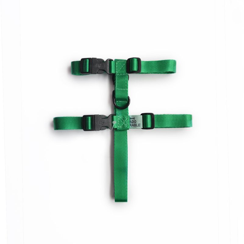 WAWAW - Arnés para perro talla M Unicolor Adorable Verde Cali