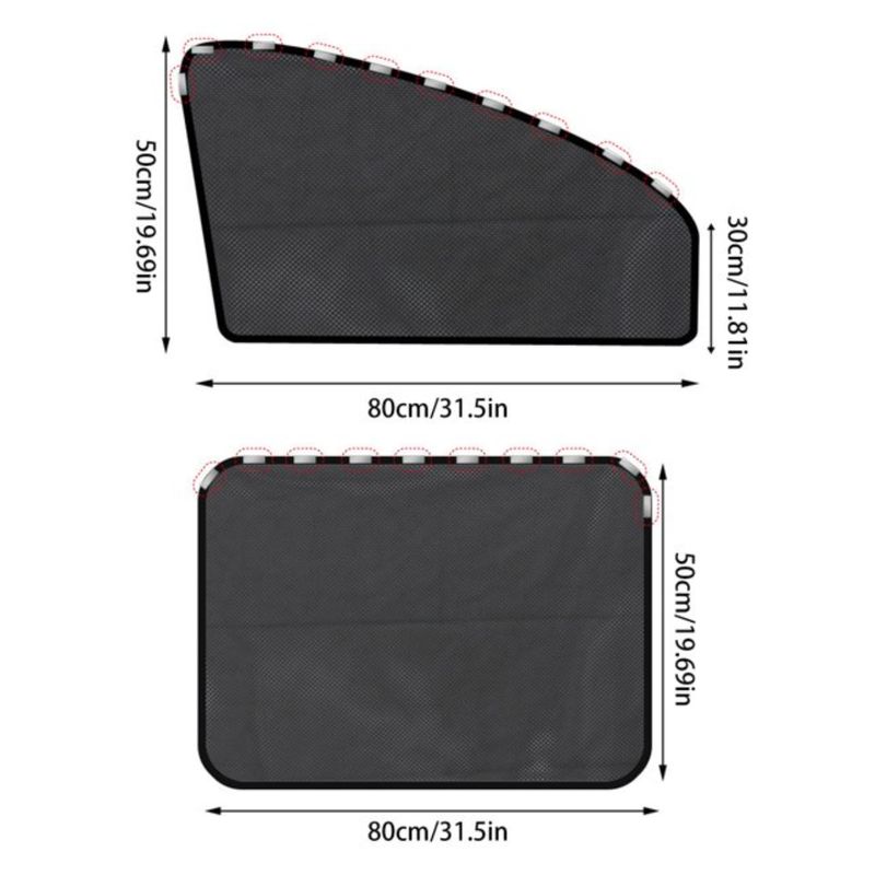 GENERICO - Cubre sol ventana para carro x4 pd-41