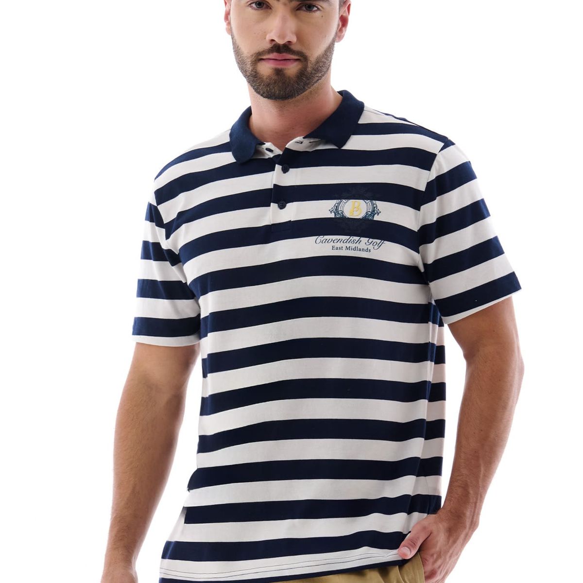 BELIFE - Camiseta Tipo Polo Rayas