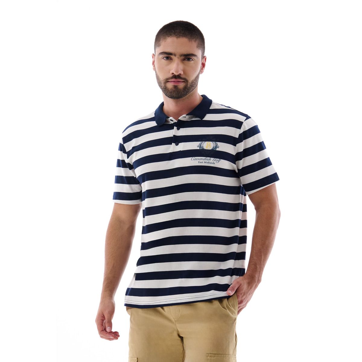 BELIFE - Camiseta Tipo Polo Rayas