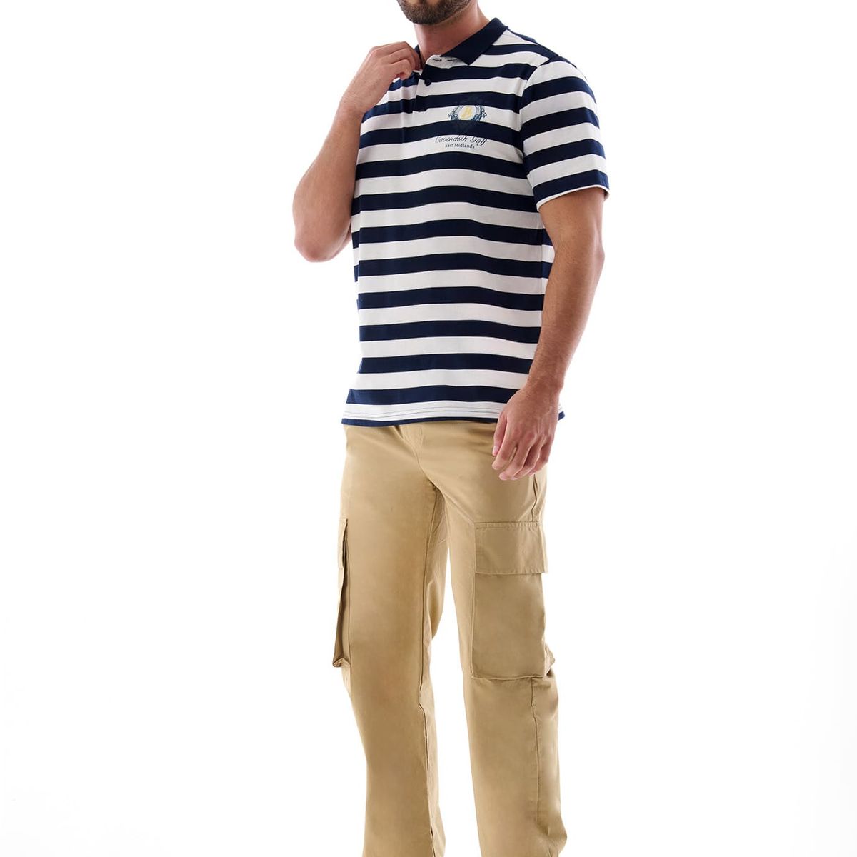 BELIFE - Camiseta Tipo Polo Rayas