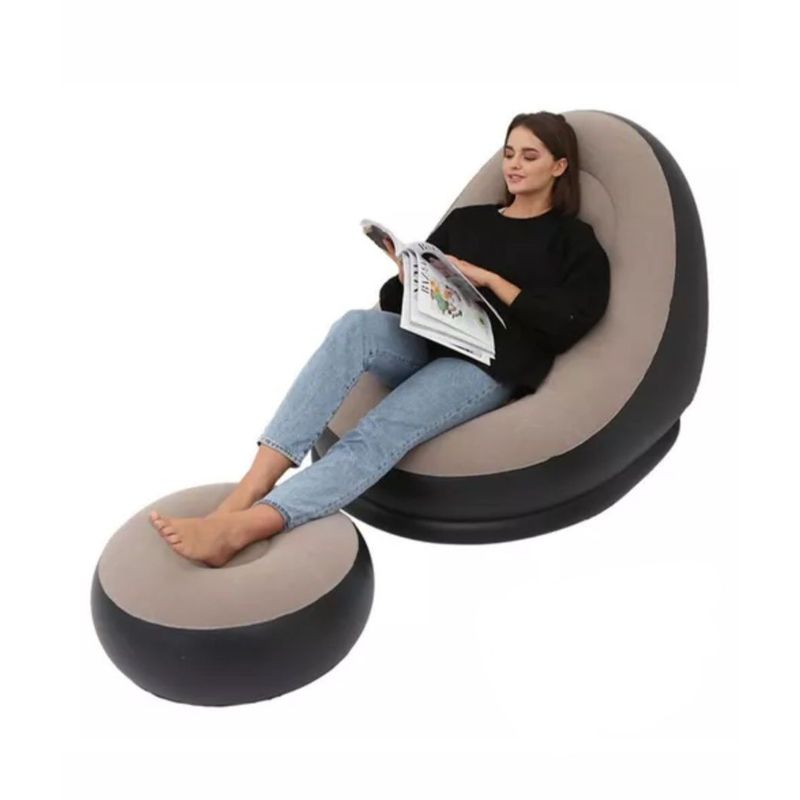 GENERICO - Sofá Silla Inflable Portátil Con Reposa Pies 2 en 1