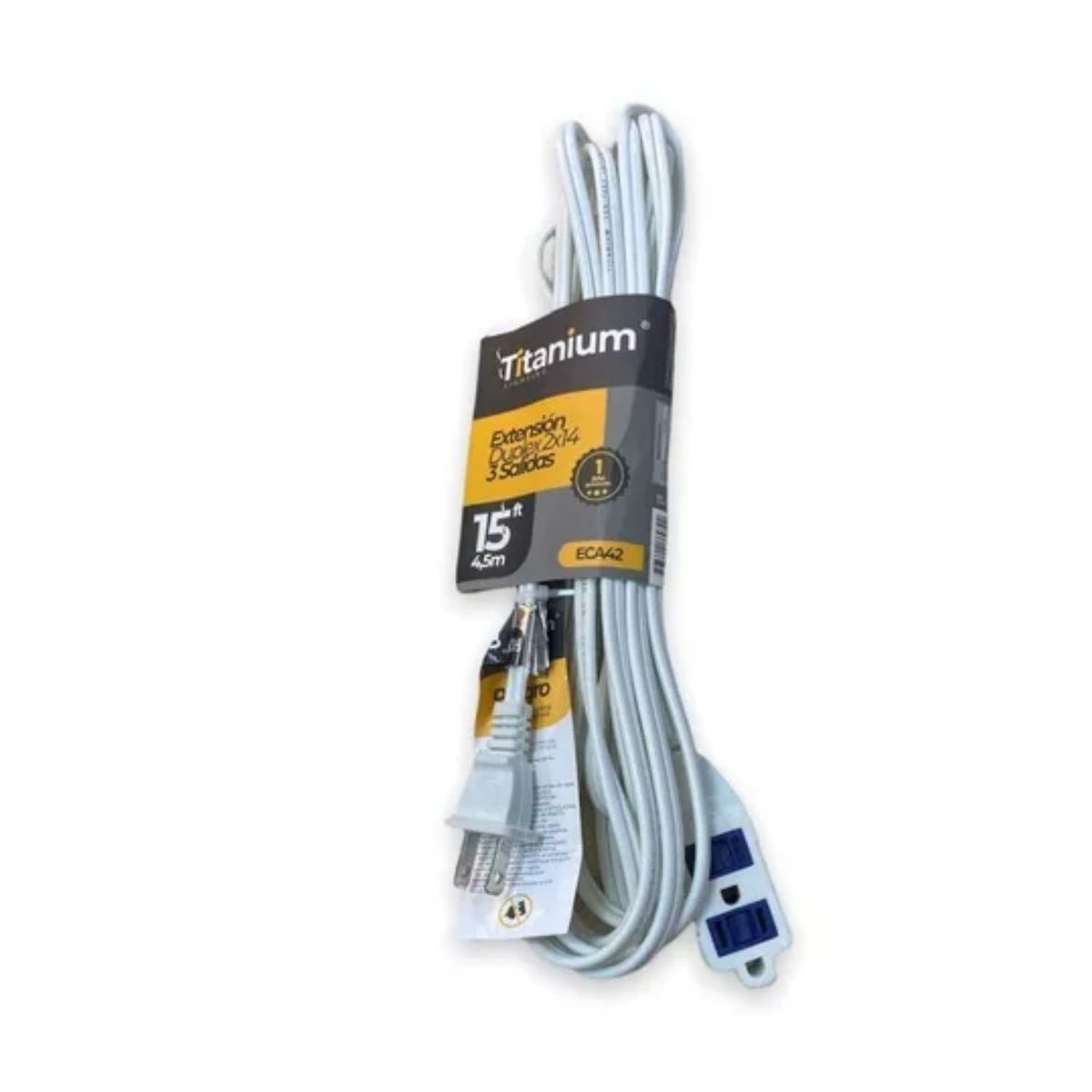 GENERICO - Extensión Electrica  Blanca X 4.5 Metros