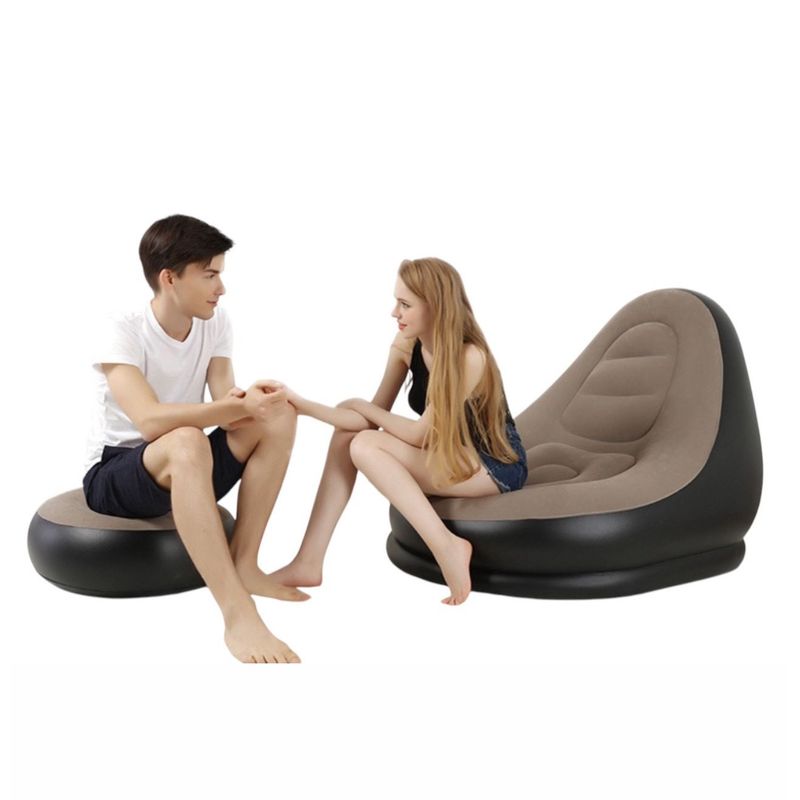 GENERICO - Sofá Silla Inflable Portátil Con Reposa Pies 2 en 1