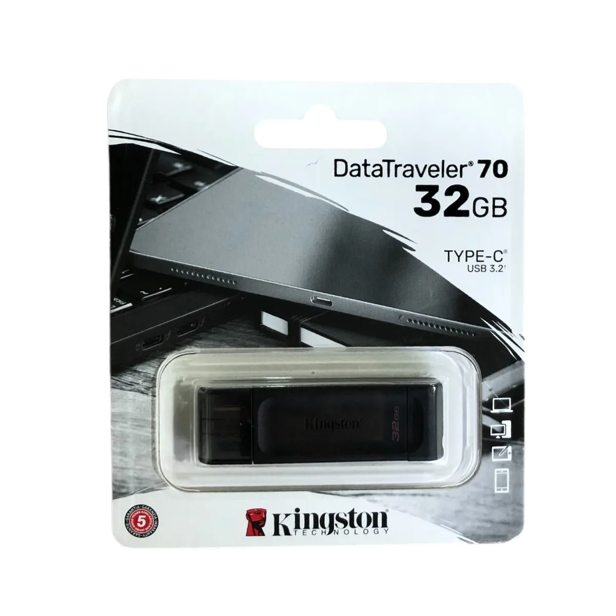 KINGSTON - Memoria USB Tipo C DataTraveler 70 32GB