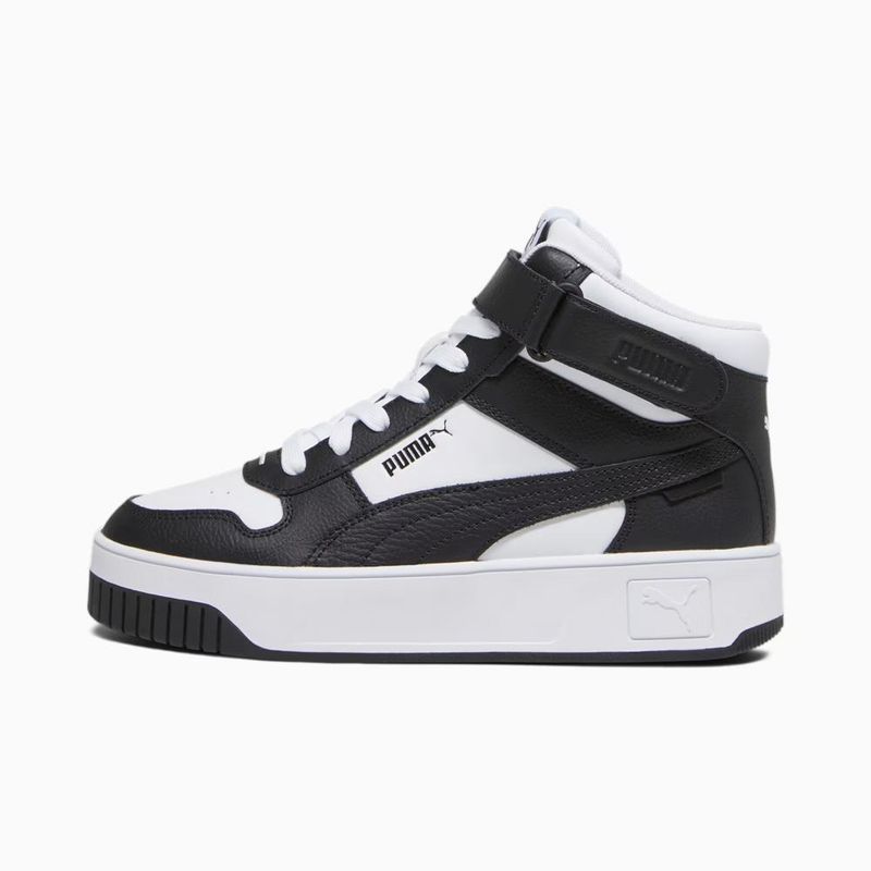 PUMA - Tenis Puma Botas Carina Street Mid Mujer-Blanco/Negro