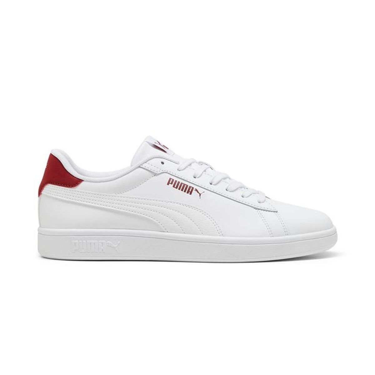 PUMA - Tenis Puma Smash 3.0-Blanco/Rojo