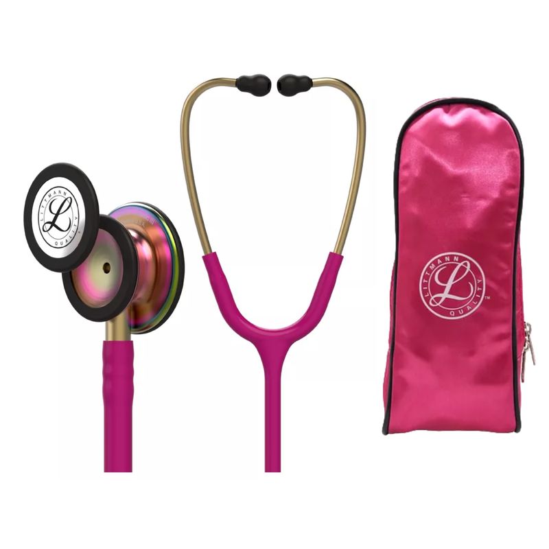LITTMANN - Fonendoscopio Littmann Classic III Raspberry Rainbow 5806 + Estuche Lona