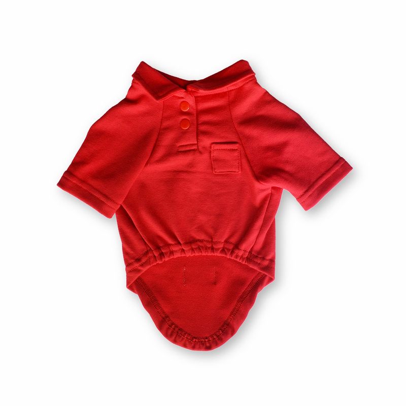 WAWAW - Polo para perro talla XL Rojo Bolsillo Adorable