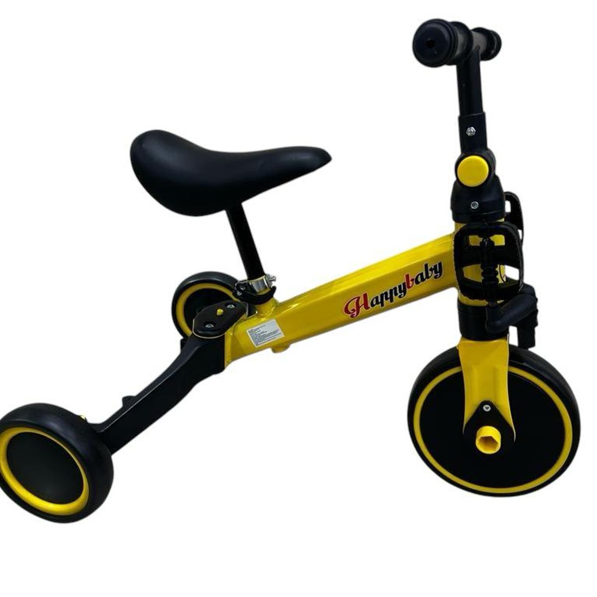 GENERICO - Triciclo para niños 3 en 1 Amarillo