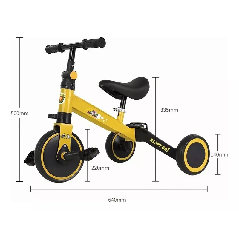 BEHOME - Triciclo para niños 3 en 1 Blanco