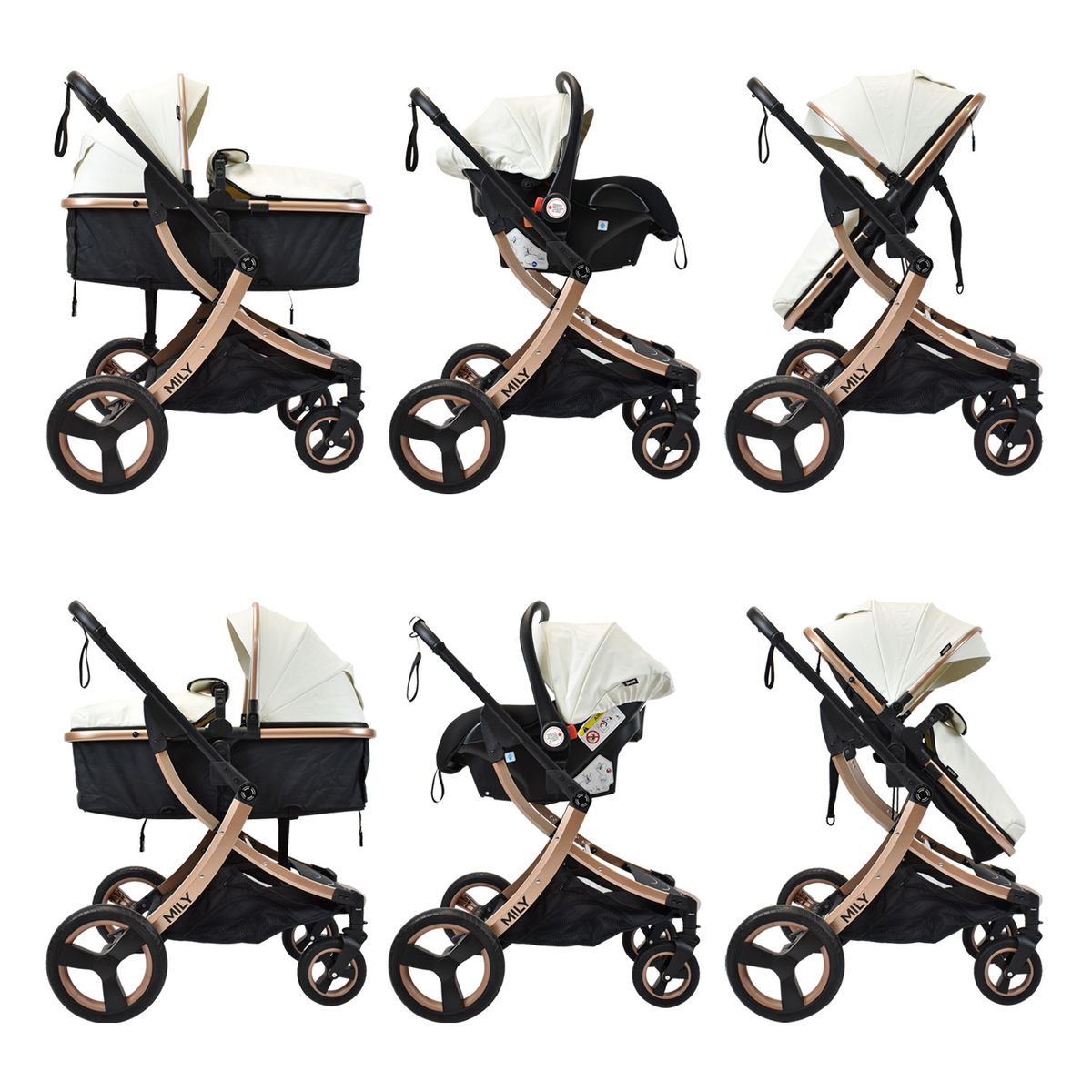 PRIORI - Coche Mily Ts  Bebé Blanco de Priori