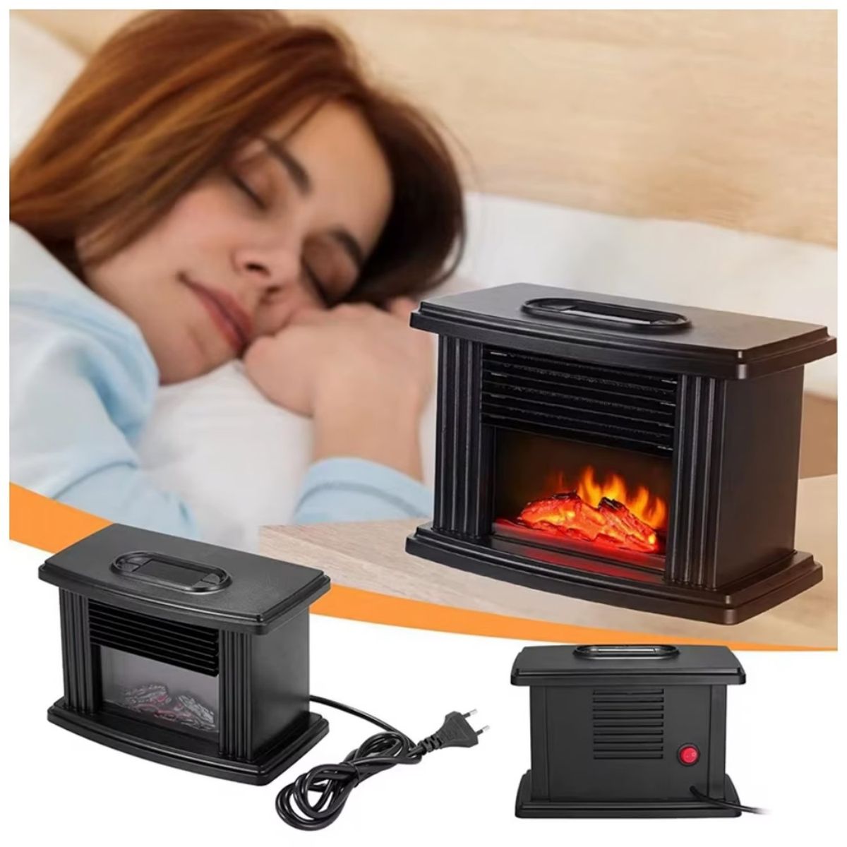 ONE PIXEL - Calentador Ambiente Eléctrico Chimenea Con Control Remoto One Pixel