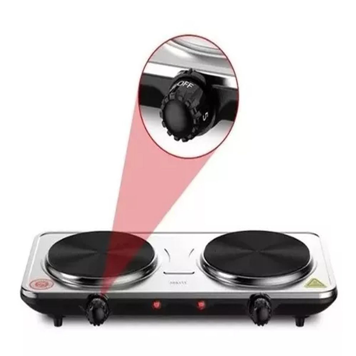 ONE PIXEL - Estufa Eléctrica De 2 Puestos 2000w