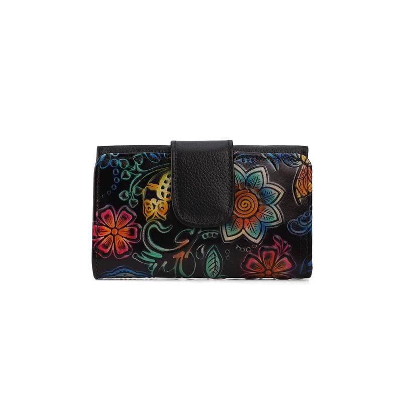 MACOLY - Billetera mediana macoly 047 cuero tala negro