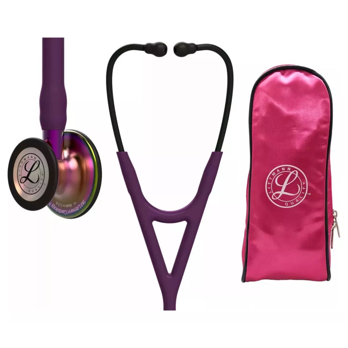LITTMANN - Fonendoscopio Littmann Cardiology 4 Plum Rainbow 6205 + Estuche