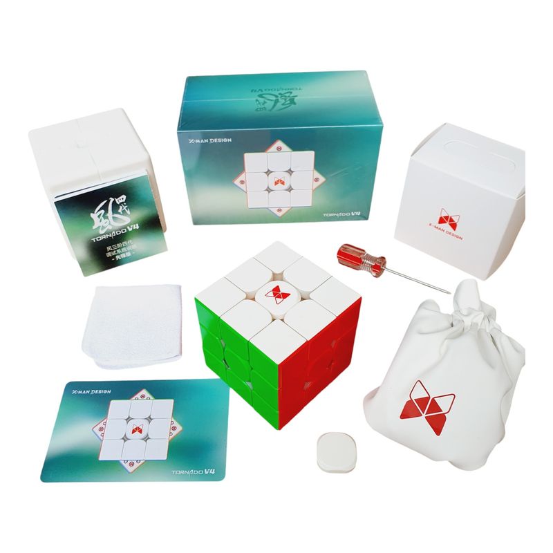 QIYI - Tornado V4 Flagship Cubo Rubik 3x3 Nucleo Magnetico Xman