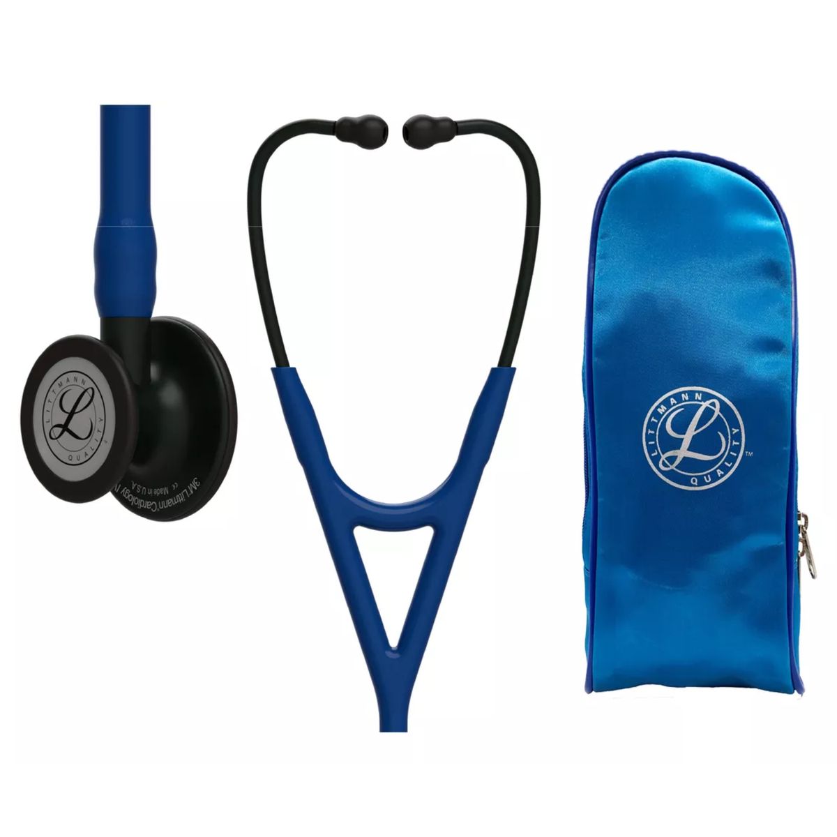 LITTMANN - Fonendoscopio Littmann Cardiology 4 Navy Black ref. 6168 + Estuche Lona