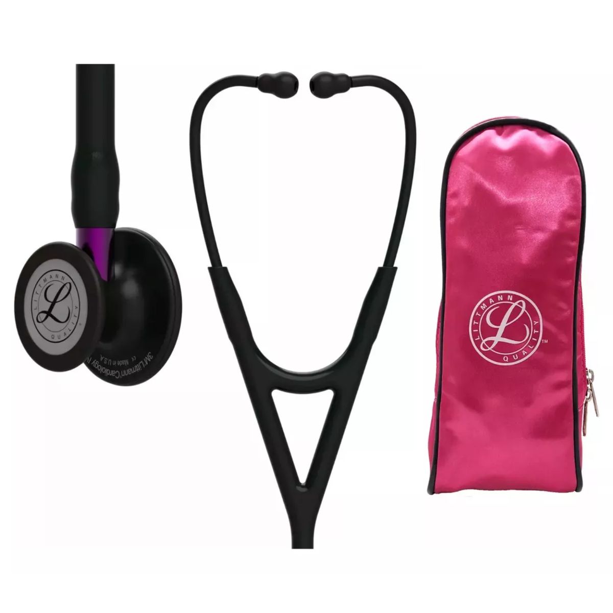 LITTMANN - Fonendoscopio Littmann Cardiology 4 Black ref. 6203 + Estuche de Lona