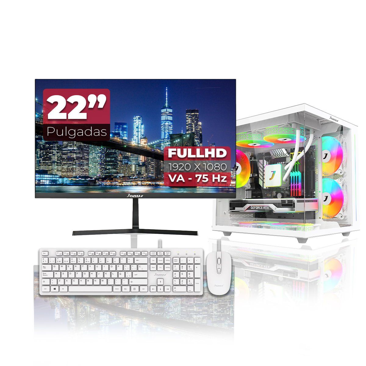 JANUS - Computador Gamer Janus Ryzen 5 5600GT SSD 512GB RAM 16GB Monitor 22 121703