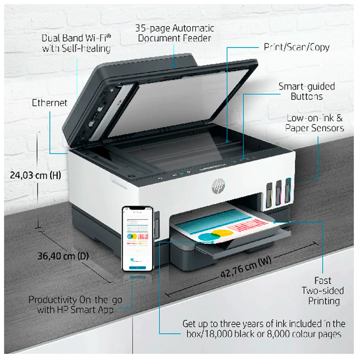 HP - multifuncional HP Smart Tank WiFi 750