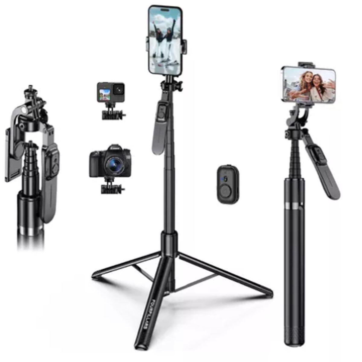 INNOVA - Trípode Palo Selfie Extra Largo 215 Cm Bluetooth Profesional