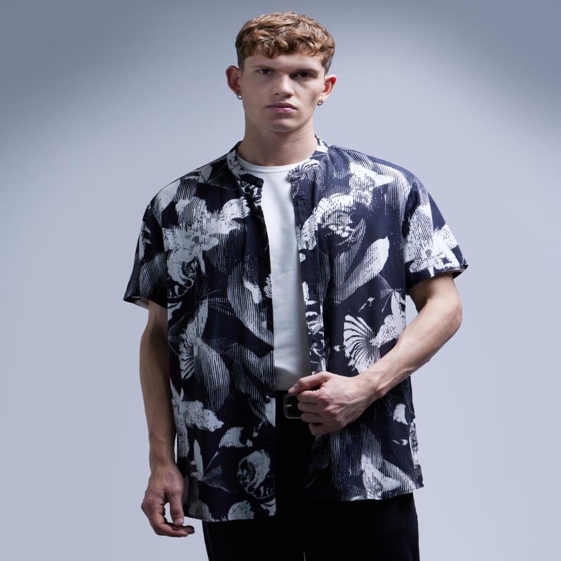 SEVEN SEVEN - Camisa Para Hombre Manga Corta  Color Negro Marca Seven Seven #45011959