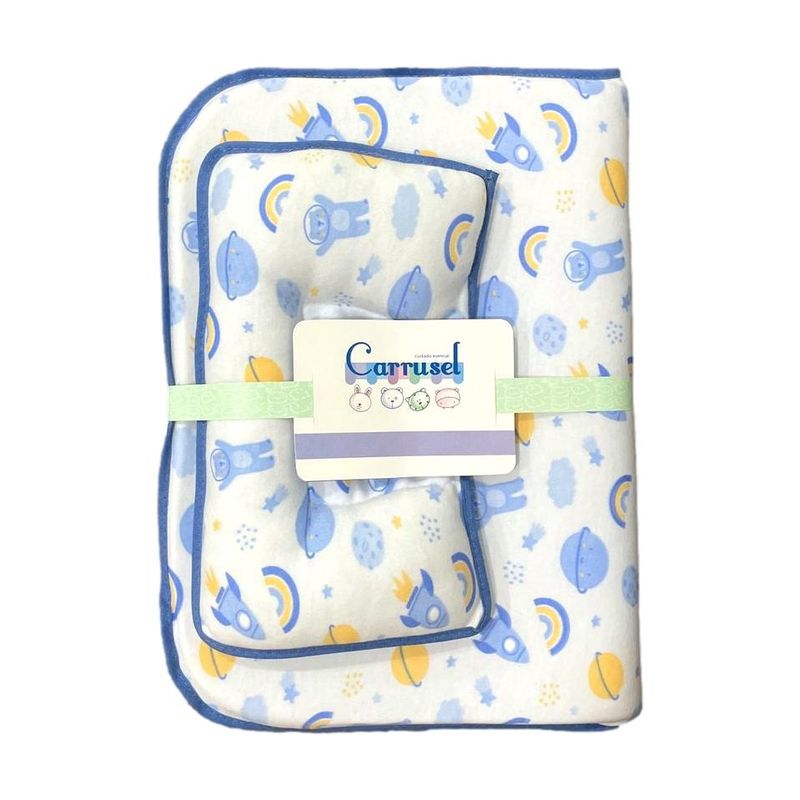 MUNDO BEBE - Cambiador colchoneta  almohada para bebe carrusel
