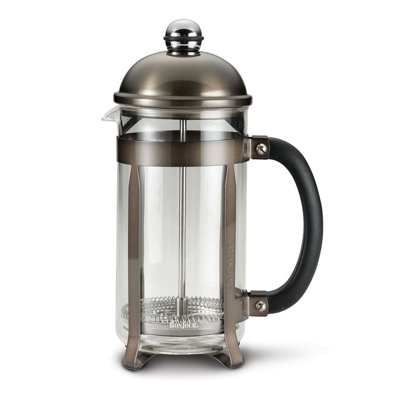 BONJOUR - Cafetera de prensa francesa, 8 tazas, color bronce, BonJour  Maximus