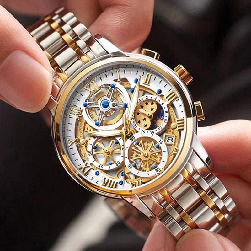 LIGE - RELOJ LIGE ORIGINAL ACERO CRONOGRAFO LG8973A BICOLOR
