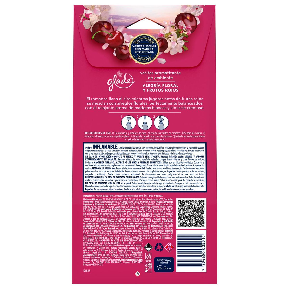 SC JOHNSON - Glade Varitas Aromatizantes Alegria Floral 100ml