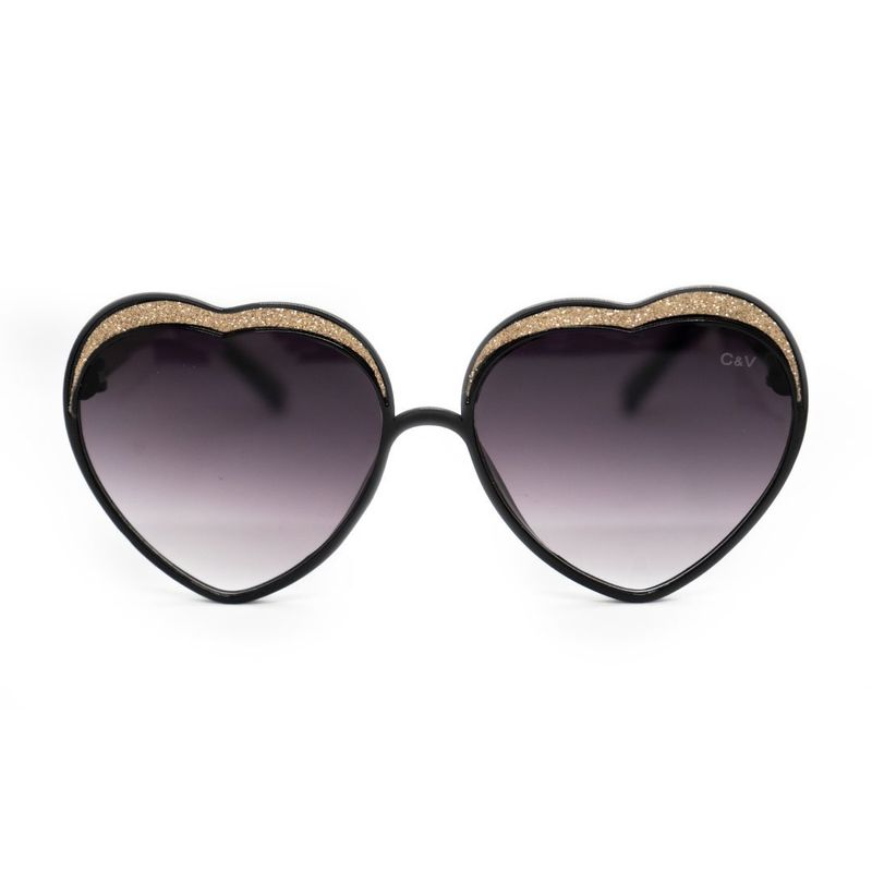 AT NIGHT SUNGLASSES - Gafas de Sol At night Corazon negras y dorado UV400