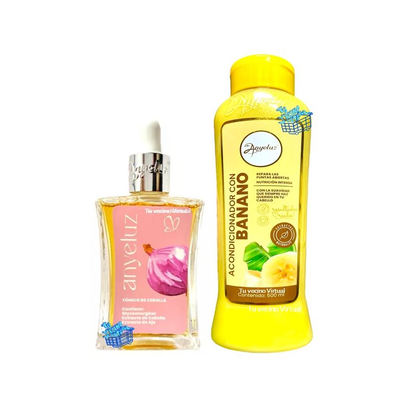 ANYELUZ - Tonico cebolla + Acondicionador Banano Anyeluz