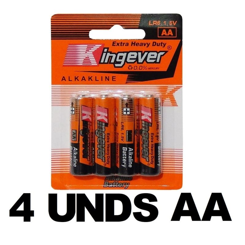 GENERICO - 4 Pilas Baterías AA Carbono