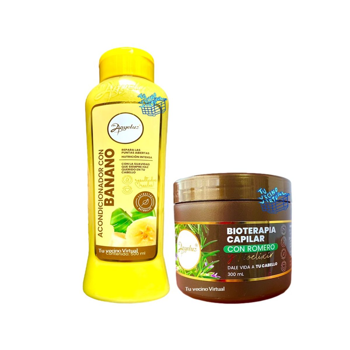 ANYELUZ - Mascarilla Romero + Acondicionador Banano Anyeluz