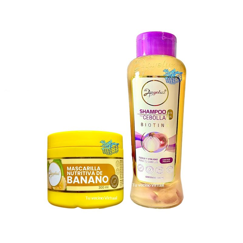 ANYELUZ - Shampoo Cebolla + Mascarilla Banano Anyeluz