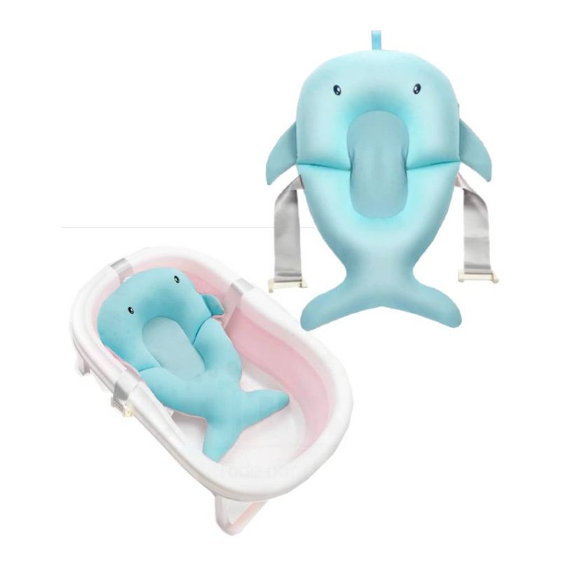 BOOGY - Cojin accesorio para bañera de ballenita azul