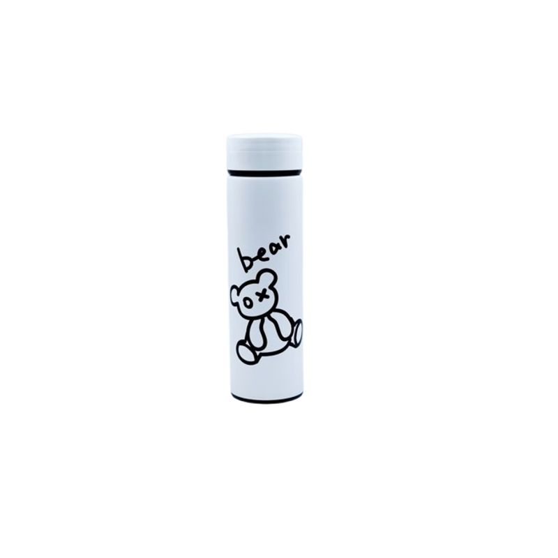 GENERICO - Termo Acero Inoxidable Bear 500ml Blanco
