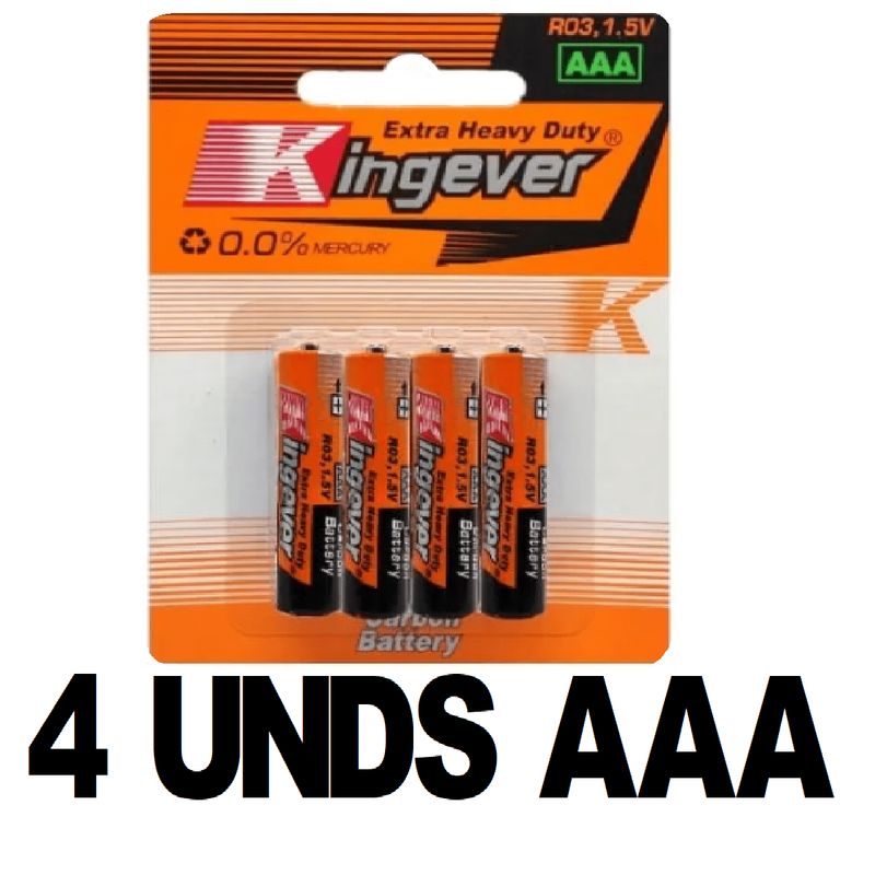 GENERICO - 4 Pilas Baterías AAA Carbono
