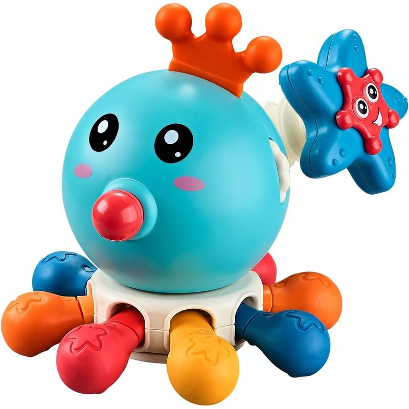 GENERICO - Juguete Mordedor Sonajero Bebe Montessori Sensorial 10 En 1