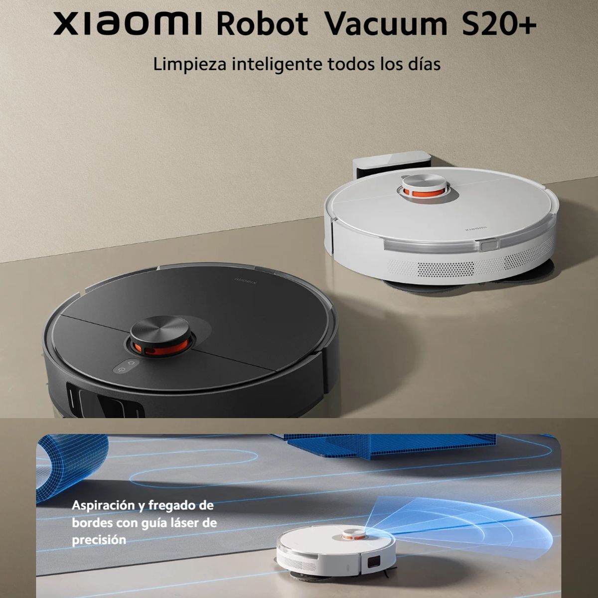 XIAOMI - Xiaomi Robot Vacuum S20+ Aspiradora Trapeadora Smart Black