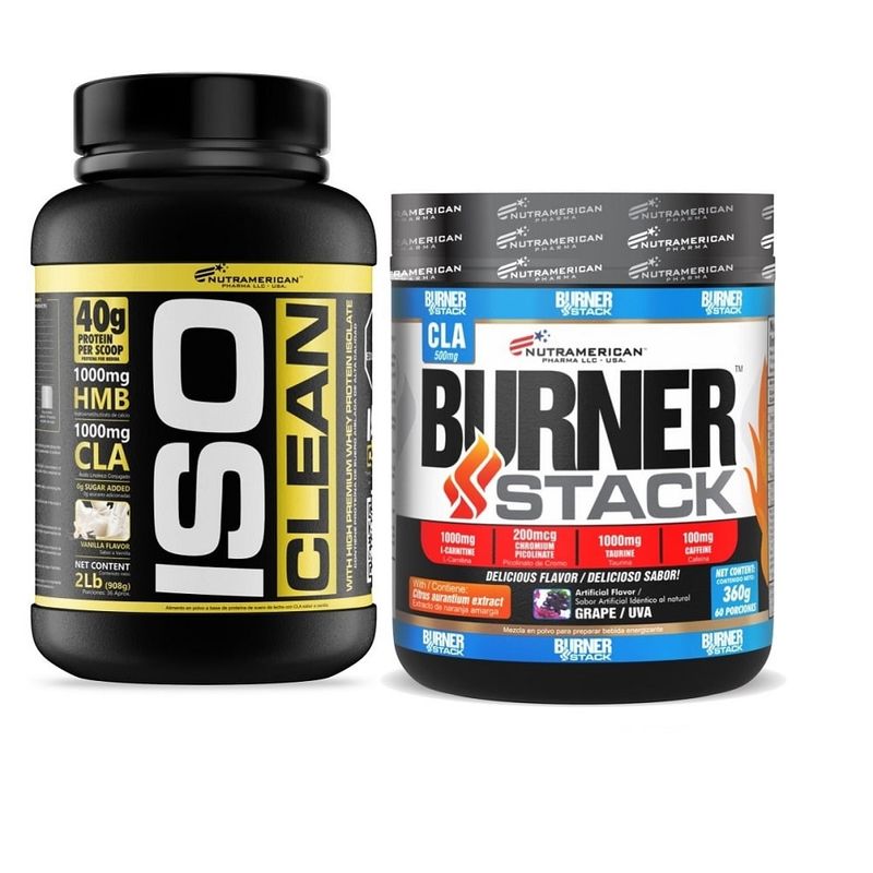 MEGAPLEX - Combo proteina Iso Clean 2 lb + Burner Stack 0.8 lb