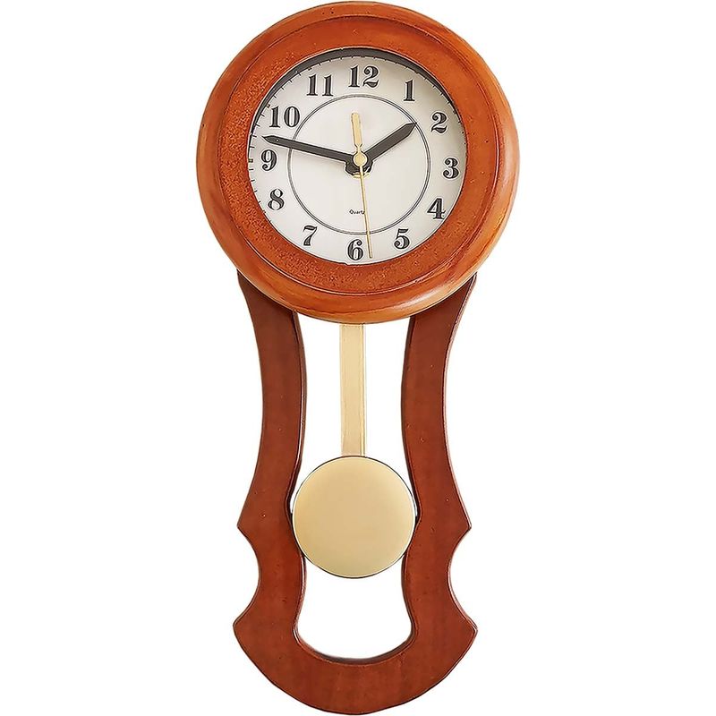 CLOCK - Reloj pared pendulo minimalista en madera clip